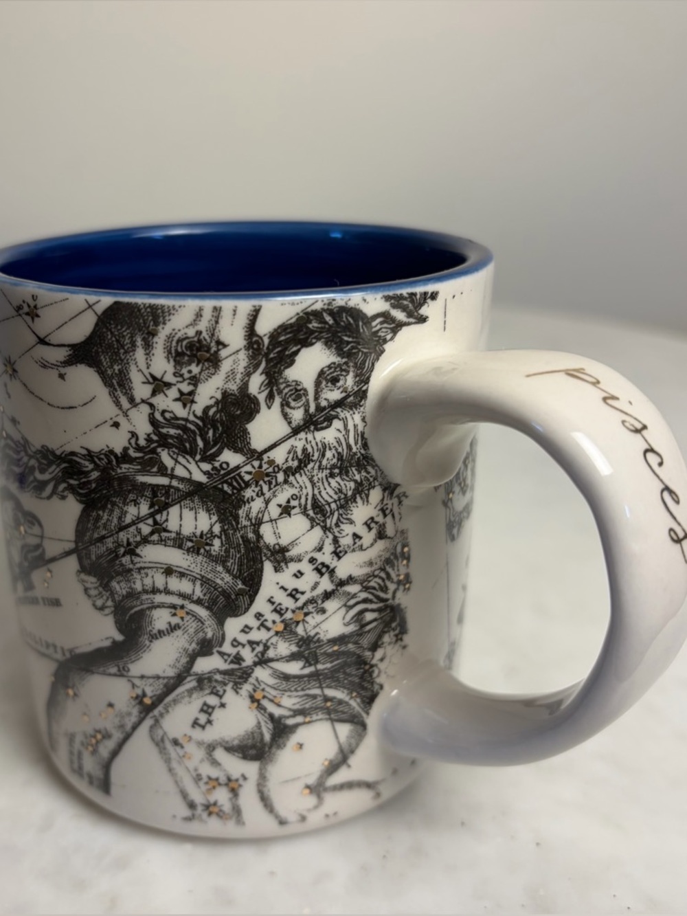 Anthropologie Salt and Earth Pisces Zodiac Astrology Mug Ceramic Coffee Gift